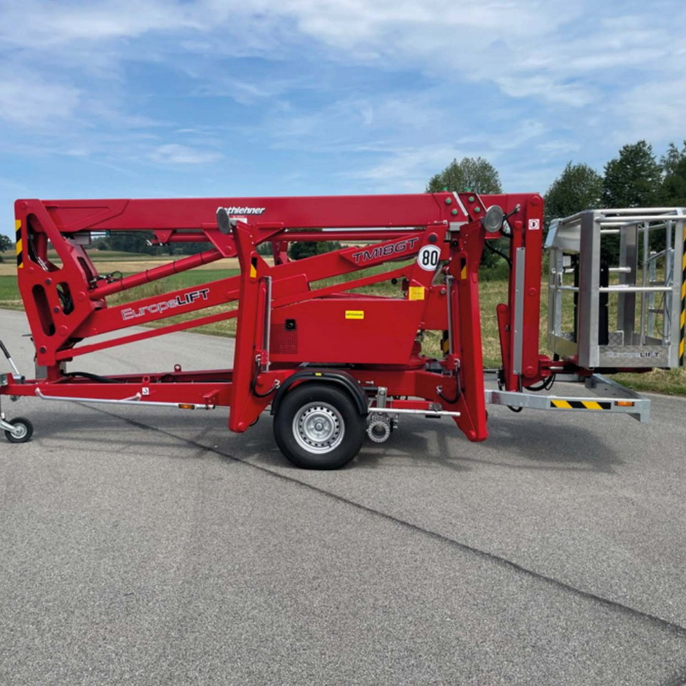 18m Gelenk- Teleskop-Anhängerarbeitsbühne elektro/benzin – Vorschau 4