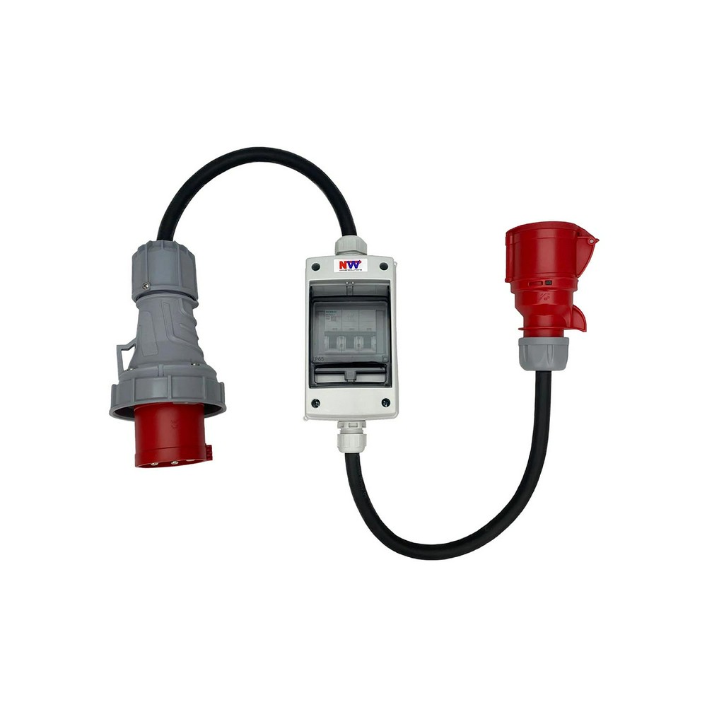 Mennekes CEE Adapter 63A < > 32A inkl. Sicherung – Produktbild | SLT Rental