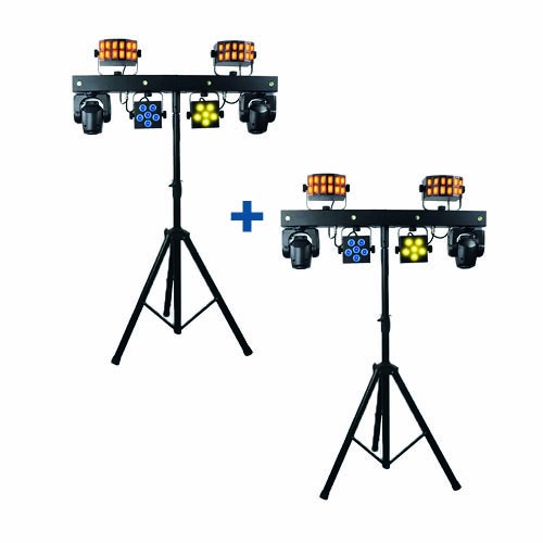 LED Beleuchtungsset duo – 2× 4in1 Multieffekt Lichtanlage – Produktbild | SLT Rental