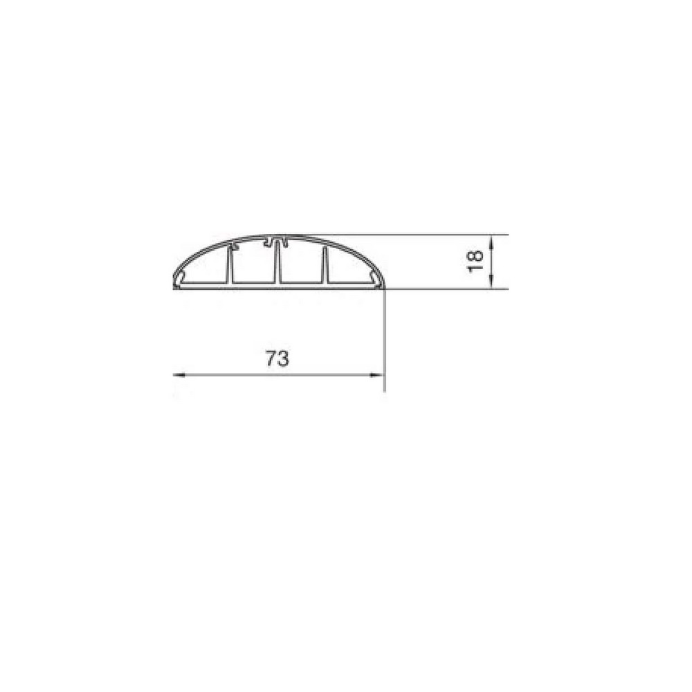 Office Kabelbrücke black 1m – Vorschau 2