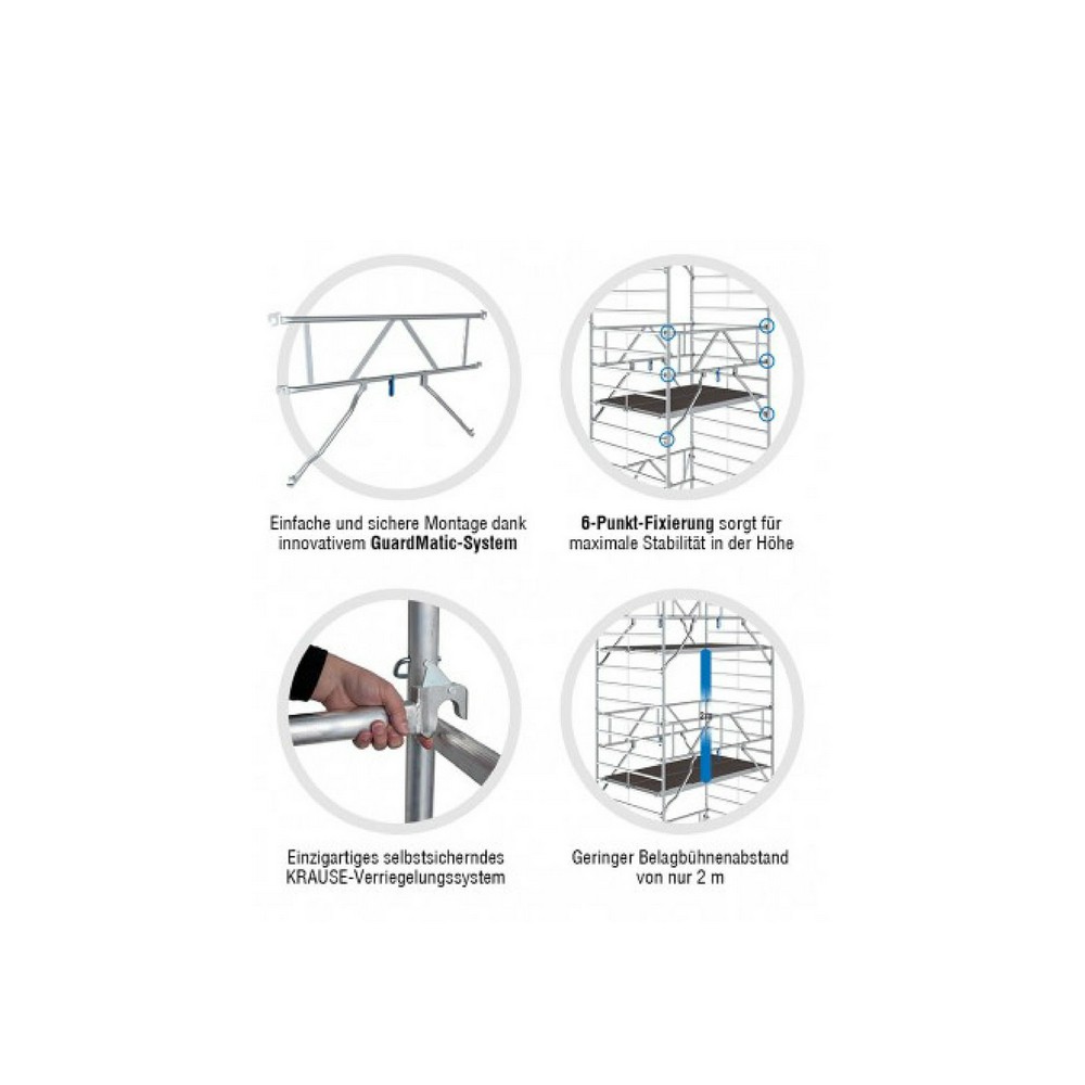 Krause Rollgerüst Breitaufbau – 9,4 m Arbeitshöhe – Vorschau 2