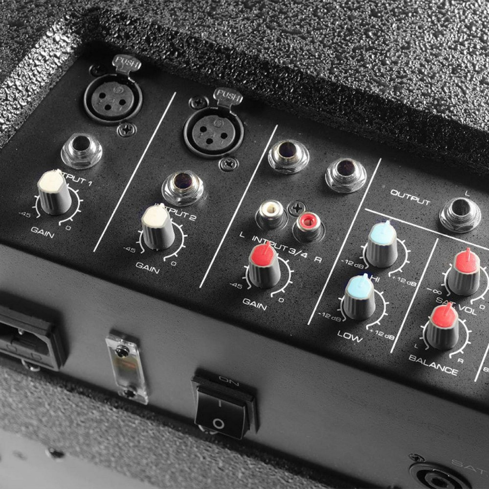 2.1 Soundsystem 1400W RMS – mit eingebautem Mischpult – bis zu 75 Personen – Vorschau 2